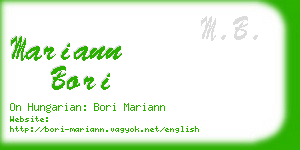 mariann bori business card